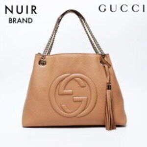 Gucci Soho Chain Shoulder Bag Beige